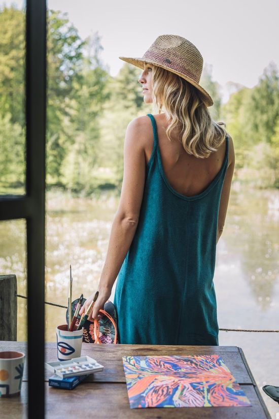 Shiwi Robe Ladies Terry Slip green
