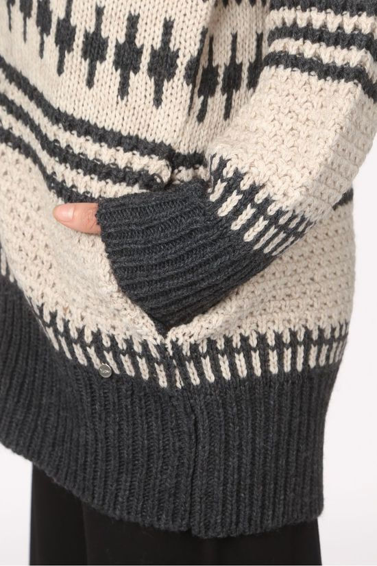 Yerse Cardigan 33549 Ecru/Mid Khaki