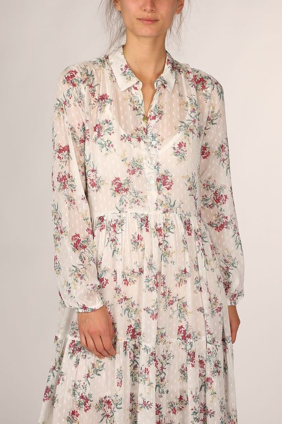 Pepe Jeans Robe Julianne Off White/Ass. Flower