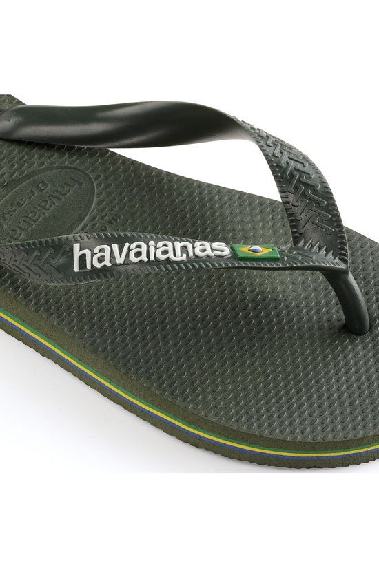 Havaianas Slipper Brasil Logo dark khaki