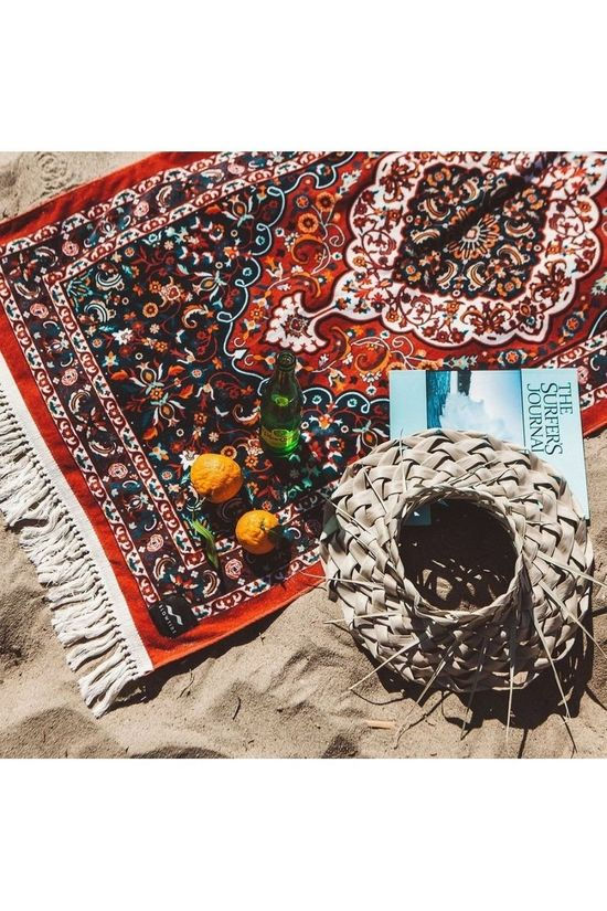 Slowtide Strandhanddoek Haven Beach Bordeaux / Maroon/Ass. Flower