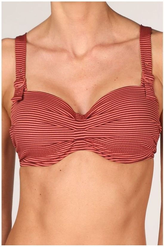 Beachlife Bh 070117 dark pink/white