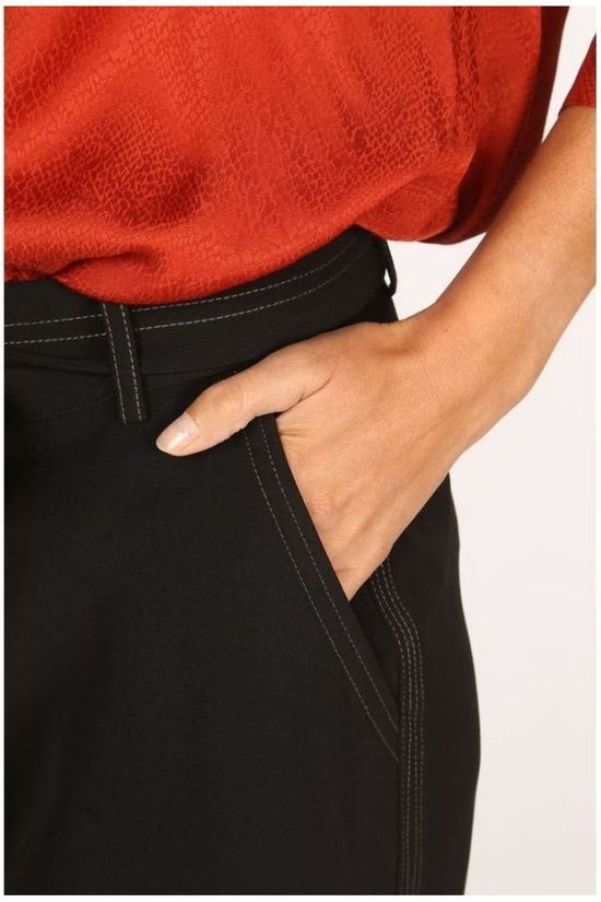 Yaya Broek With Contrast Black