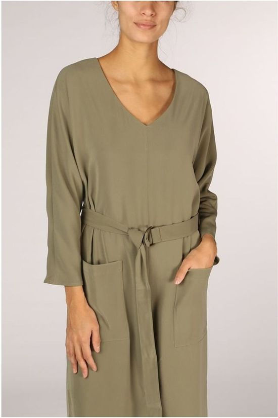 Yaya Robe With Pockets And Belt light khaki