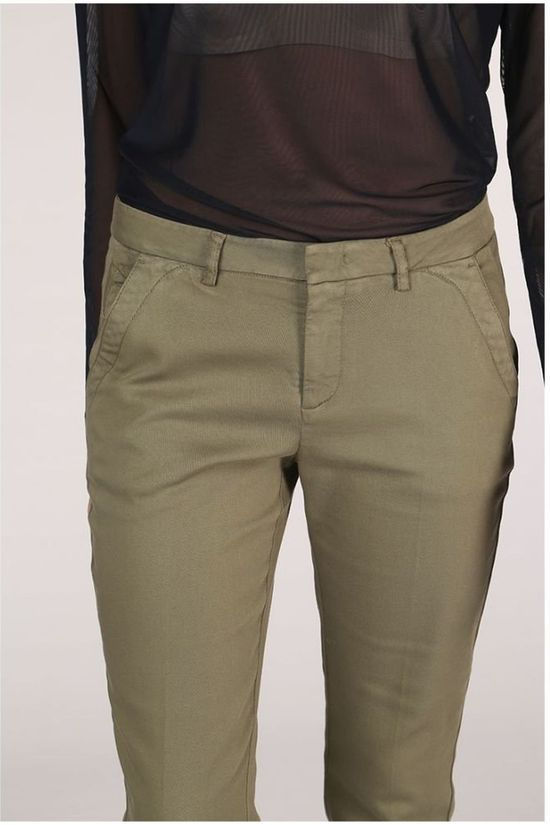 Yaya Broek Basic Chino mid khaki