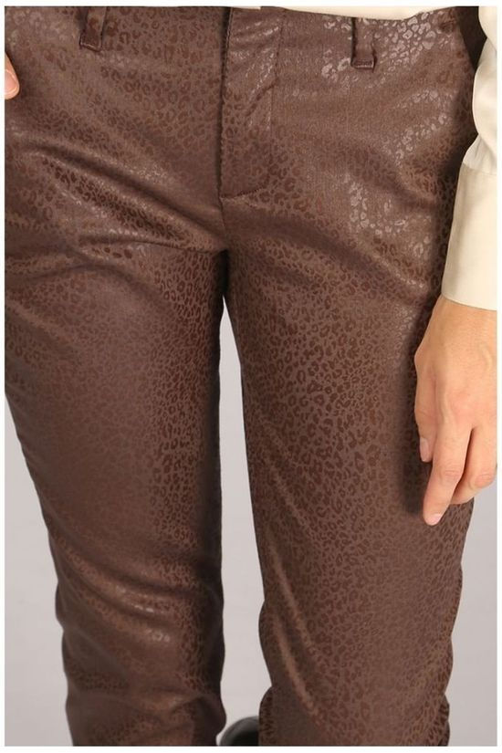 Yaya Pantalon All Over Print dark brown