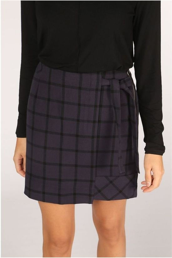 Yaya Jupe Check Mini Dark Blue/Black
