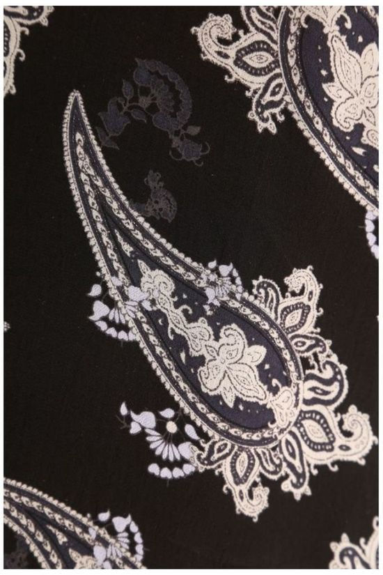 Yaya Blouse Woven Flowy Paisley Print Black/White