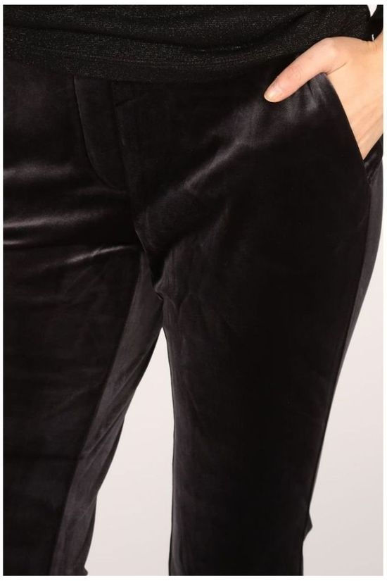 Yaya Broek Velours Relaxed Relaxed dark blue