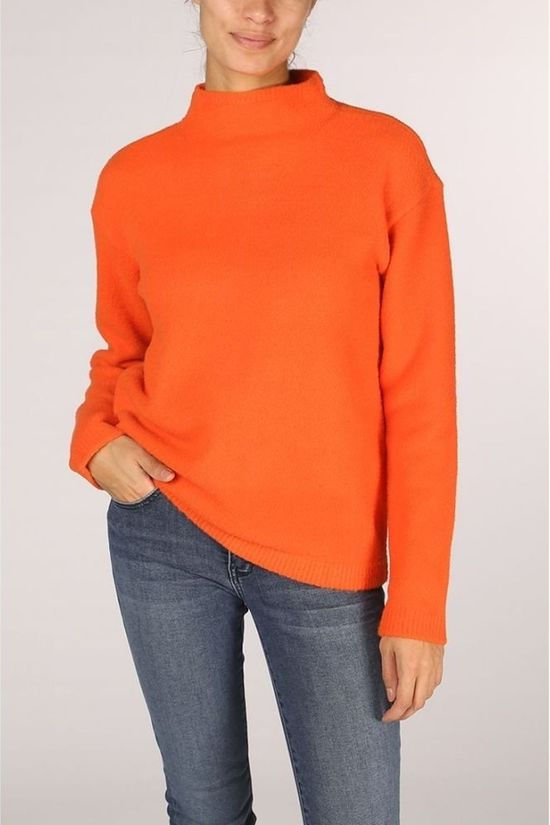 Yaya Pull Turtle Neck Wide Sleeve Orange