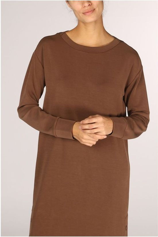 Yaya Jurkdress W. Pressbuttons dark brown