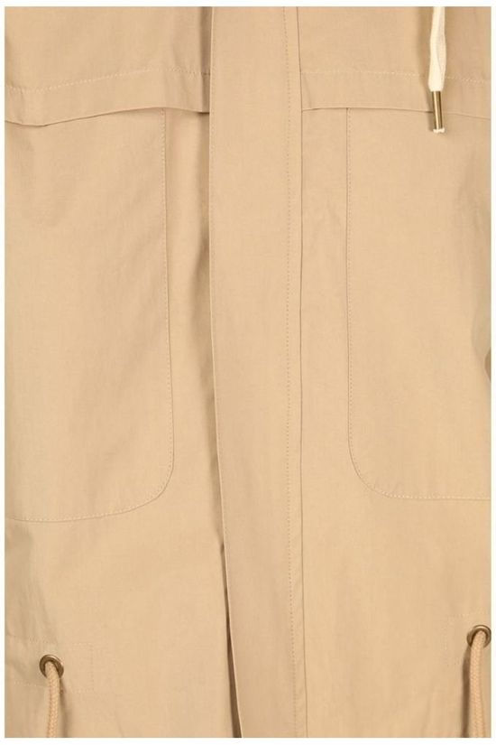 Yaya Blazer Parka Detachable Hoodie And Drawstring Sand Brown