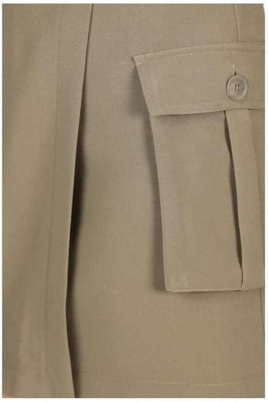 Yaya Rok Faux Wrapped Mini Cargo Pockets dark khaki