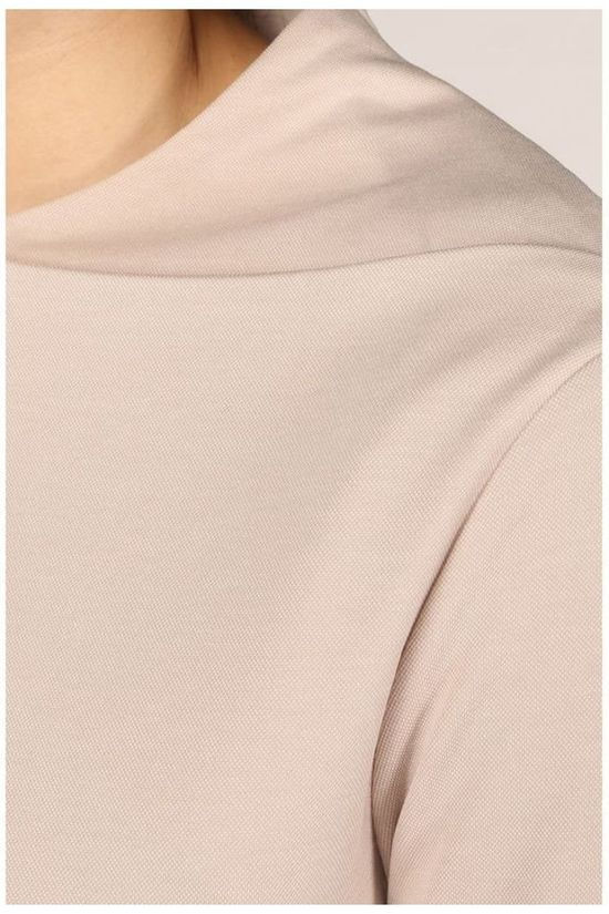 Yaya Robe Midi With Draped Collar Sand Brown