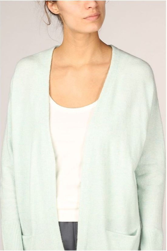 Yaya Cardigan Alpaca Mix Front Pockets light green