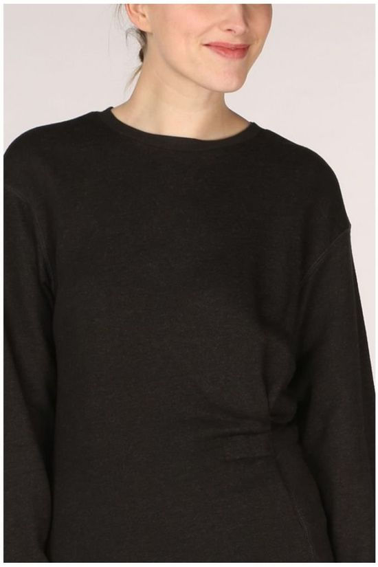 Yaya Robe Midi With Pleated Detail Black