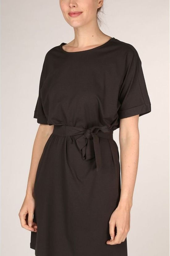 Yaya Robe Pleated Midi With Folded Cuffs Black