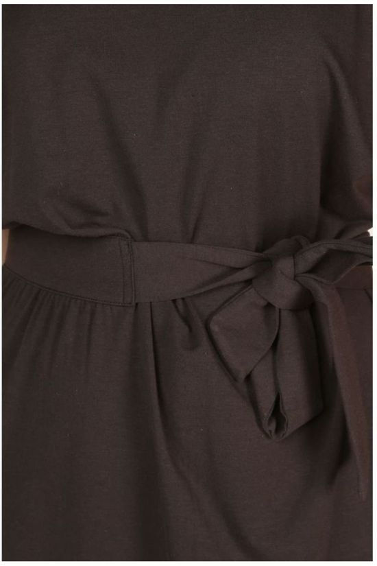 Yaya Robe Pleated Midi With Folded Cuffs Black