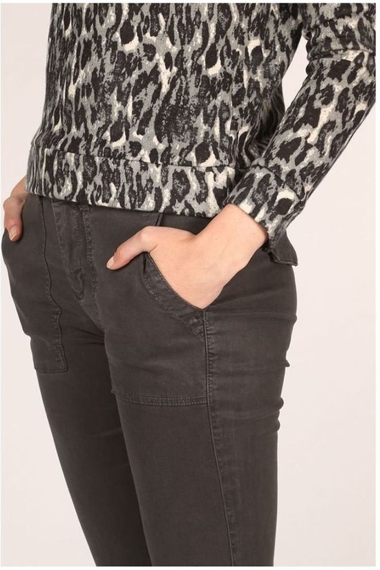 Yaya Jeans Cargo Frayed Hems Black