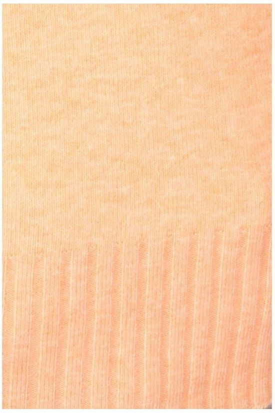 Yaya Pull Merino Wool Blend V-Neck With Ribbed Hems Salmon pink