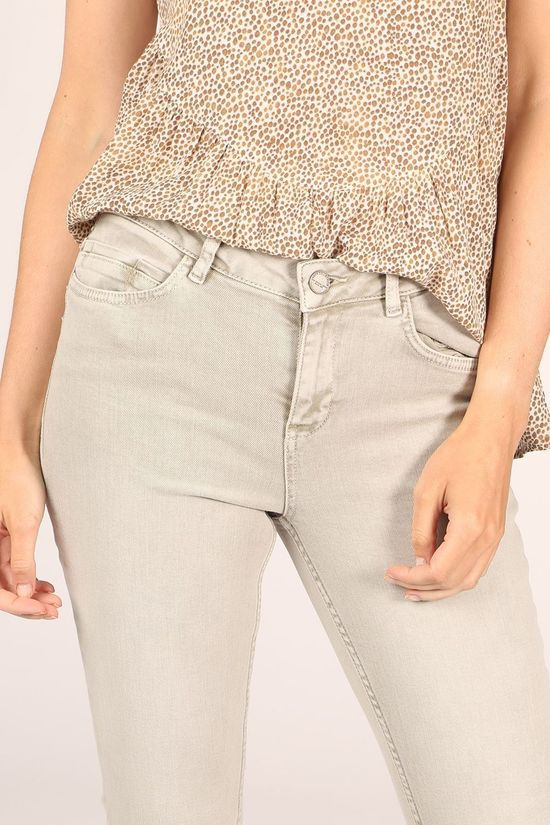 Yaya Jeans Colored Button Detail mid khaki