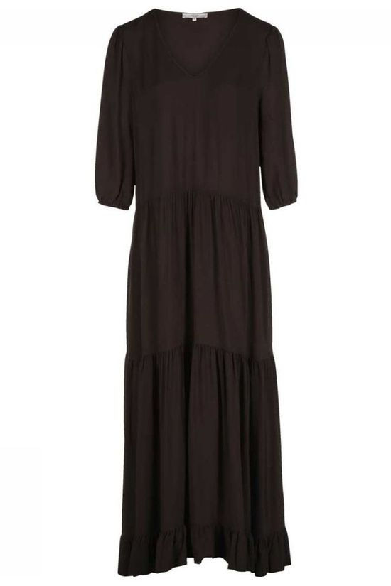 Yaya Robe Maxi With Ruffles Black