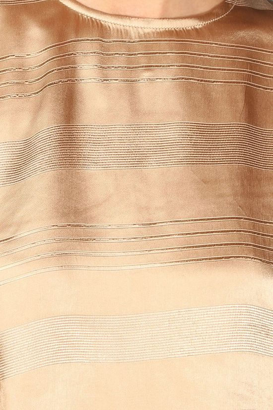 Yaya Blouse With Stripe Jacquard Sand Brown