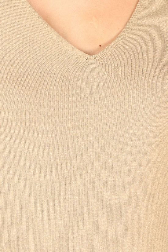 Yaya Trui V-Neck Sand Brown