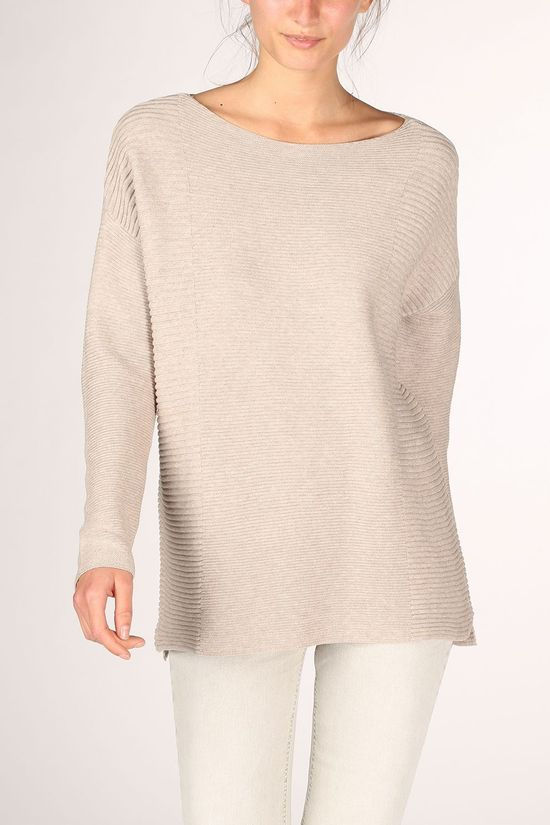 Yaya Pull Cotton With Small Splits On Sides Ecru