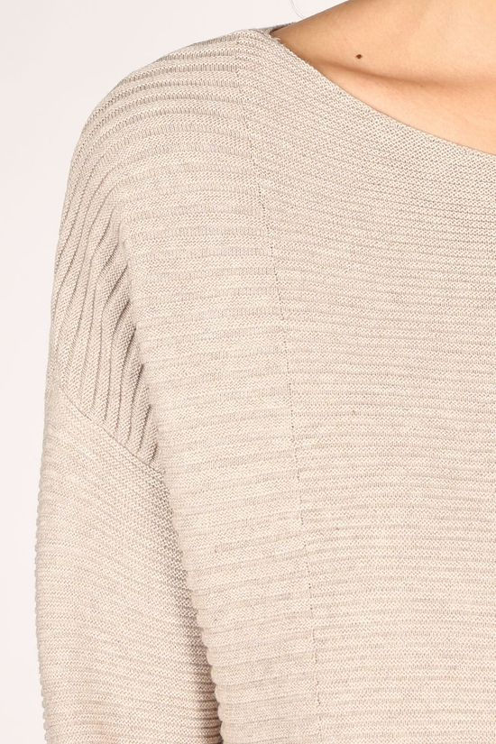 Yaya Pull Cotton With Small Splits On Sides Ecru