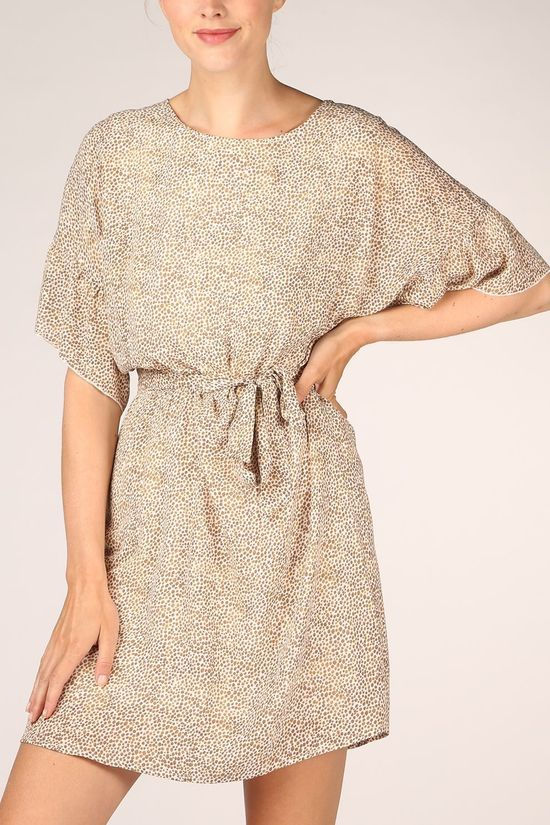 Yaya Robeed With Ruffles And Animal Print Light Brown/Ass. Camouflage