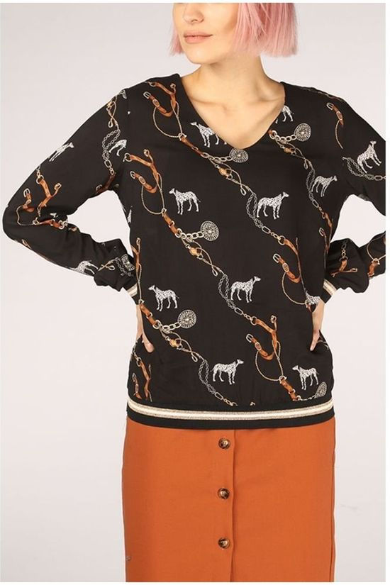 Geisha Blouse 93646-20 Black/Assorted / Mixed