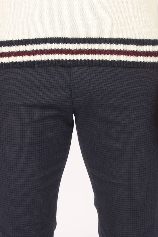 Tommy Hilfiger Broek Denton Yd Brushed Puppytooth Dark Blue/Ass. Geometric