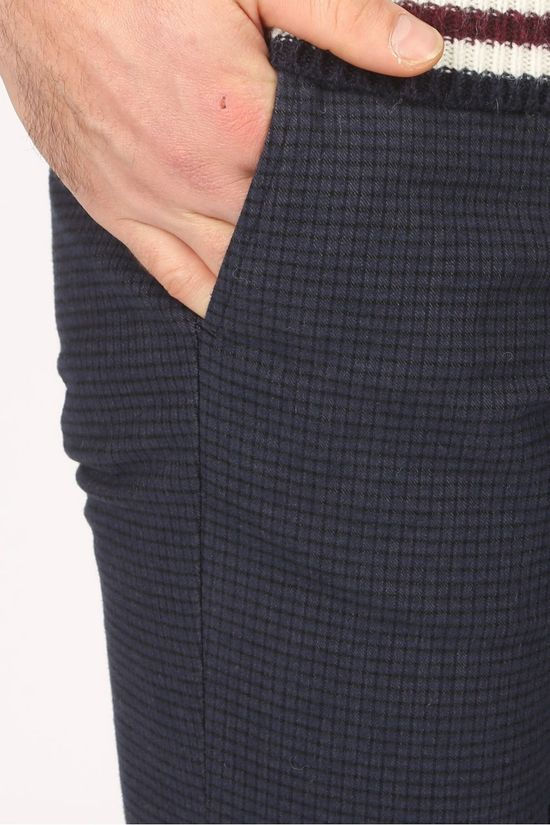 Tommy Hilfiger Broek Denton Yd Brushed Puppytooth Dark Blue/Ass. Geometric