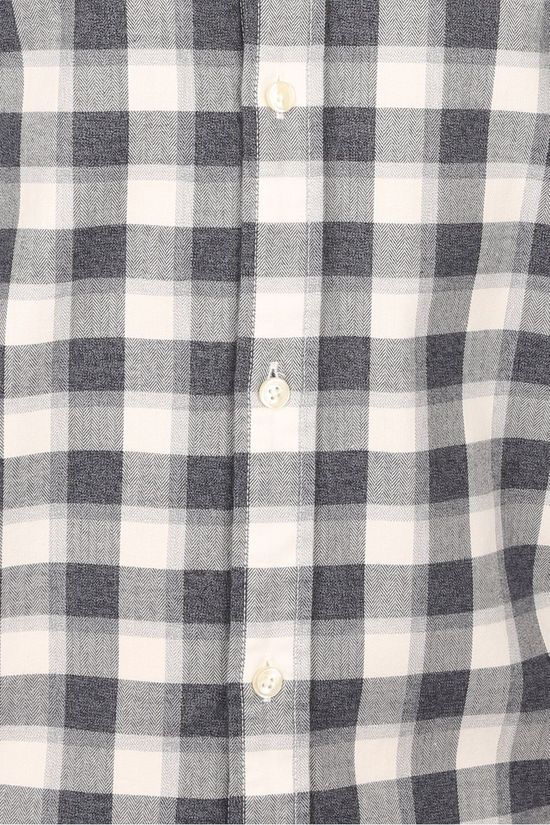 Tommy Hilfiger Hemd Slim Brushed Heather Check Shirt white/mid grey