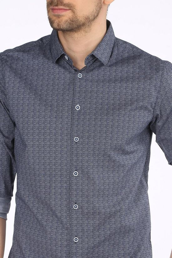 No Excess Hemd 11410224 Dark Blue/Ass. Geometric