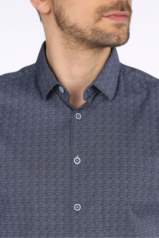 No Excess Hemd 11410224 Dark Blue/Ass. Geometric