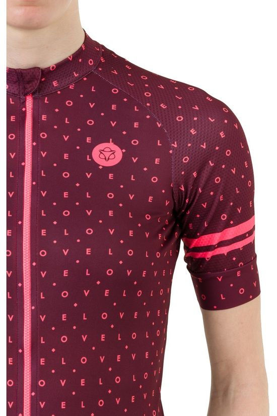 Agu T-Shirt Velo Love Bordeaux / Maroon/Light Pink