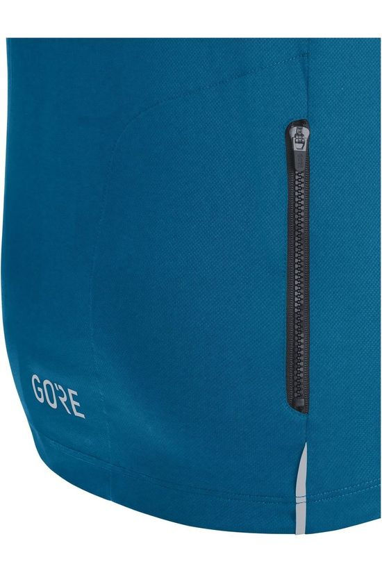 Gore Wear T-Shirt C3 Zip mid blue/dark blue
