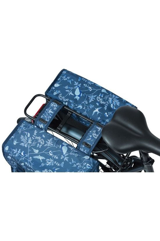 Basil Fietstas Achter Wanderlust Double Bag Ass. Flower/Indigo Blue