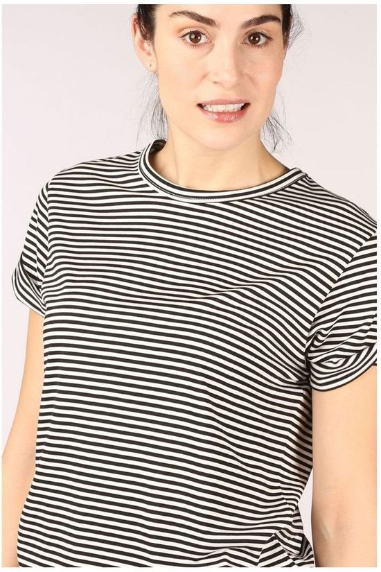 PlayPauze T-Shirt Dolphin Stripes Black/White