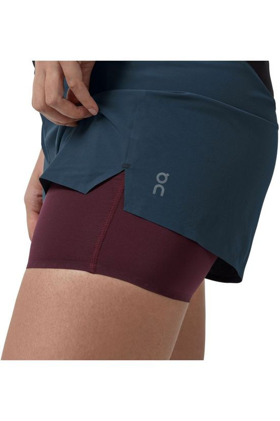 On Running Short Running Shorts Navy Blue/Bordeaux / Maroon